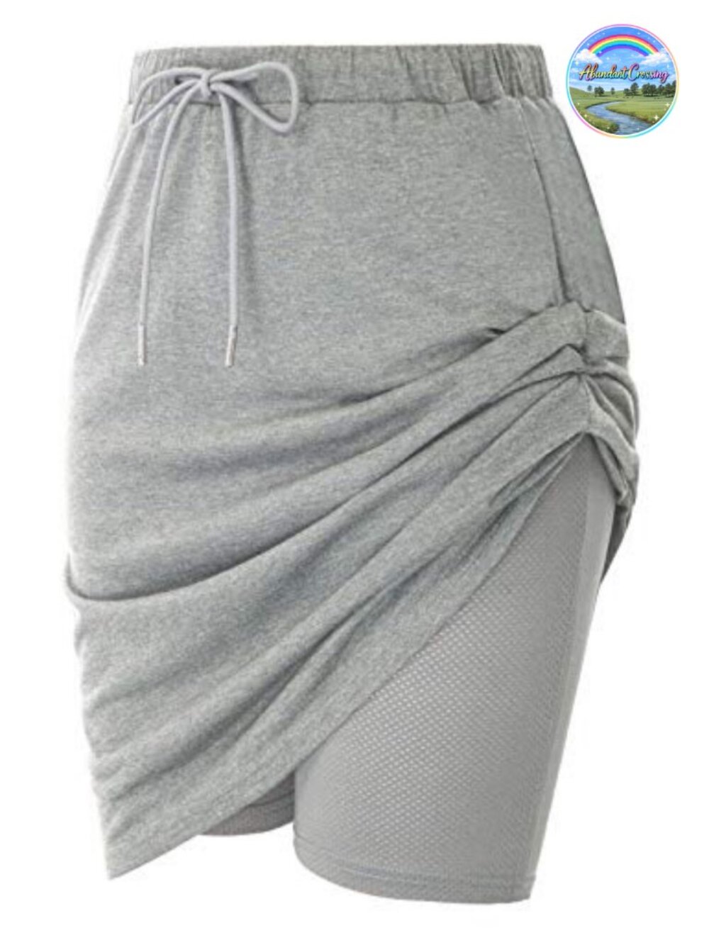 Women's Stretchy Knee Length Skort with Mesh Shorts Pockets